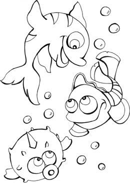 Disney pobarvanka Ribice