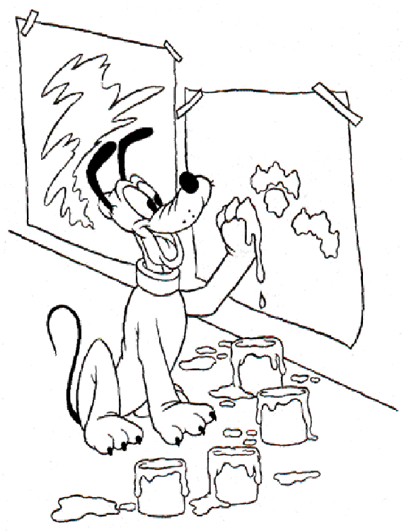 Psiček slikar disney pobarvanka