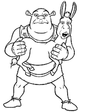 Pobarvanke Shrek 1