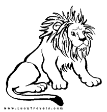 Pobarvanke živali lev